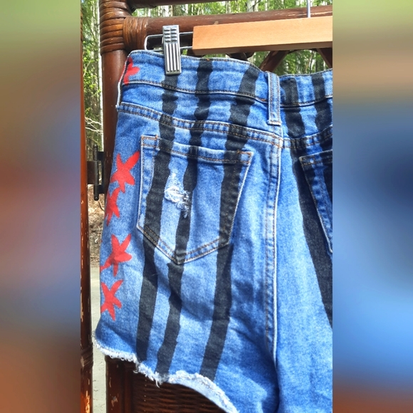 🌟3/50 Birds of Prey Patriotic Jean Short🇺🇲 - Picture 8 of 8